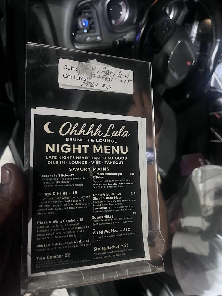 Ooh La La Menu image 1